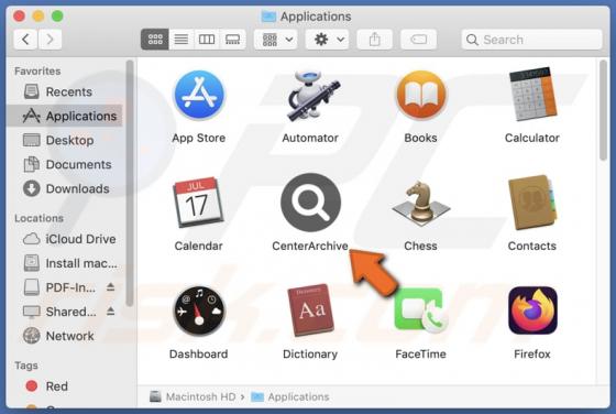 CenterArchive Adware (Mac)