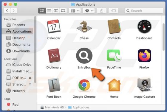 EntryBox Adware (Mac)