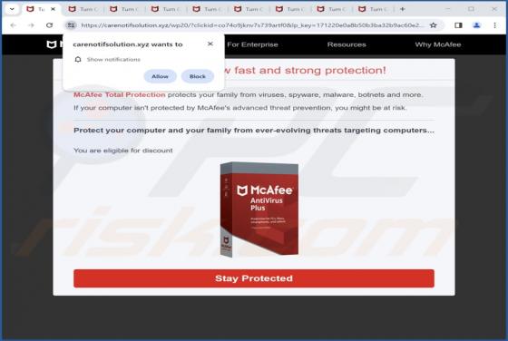 Carenotifsolution.xyz Ads