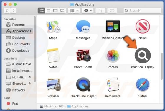 PracticalDisplay Adware (Mac)