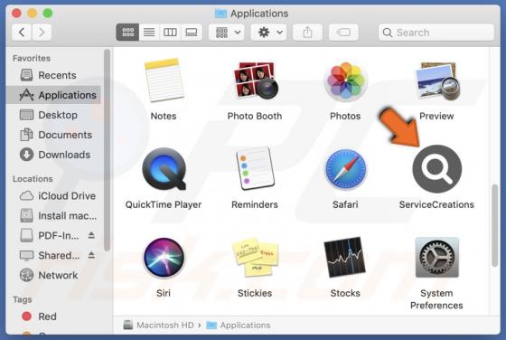ServiceCreations Adware (Mac)