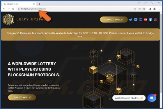 Lucky Bridge BSC To ETH LBLOCK Scam