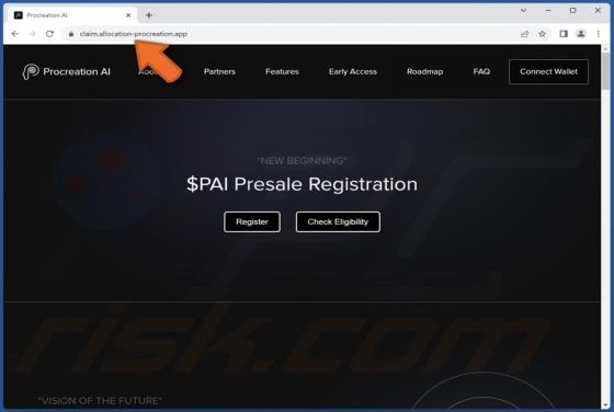Procreation AI Presale Registration Scam