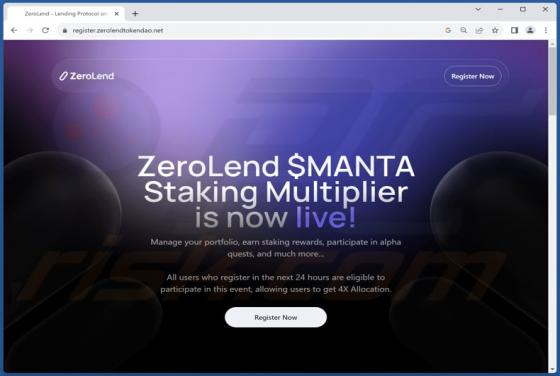 ZeroLend $MANTA Staking Scam