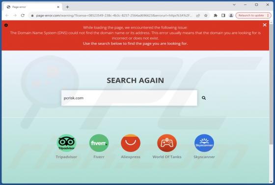 Page-error.com Official Extension Redirect