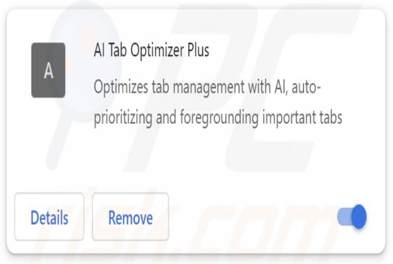 AI Tab Optimizer Plus Malicious Extension