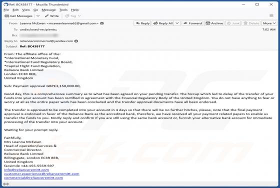 Confirm Bank Account Email Scam