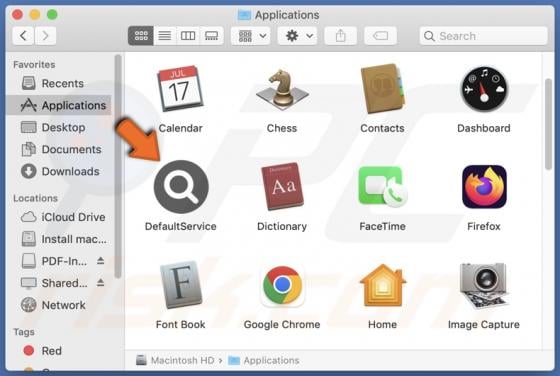 DefaultService Adware (Mac)