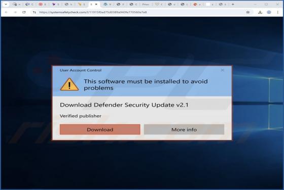 This Software Must Be Installed To Avoid Problems POP-UP Scam