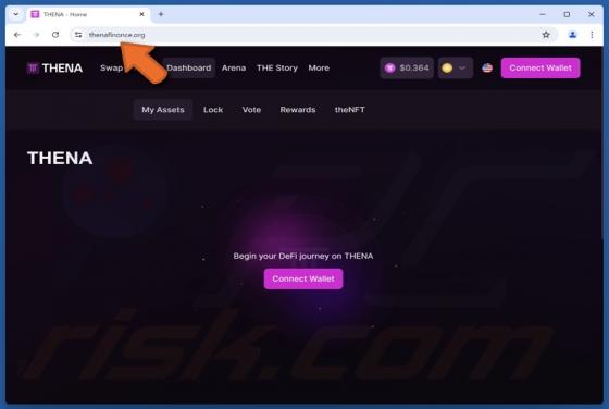 Fake THENA Website Scam