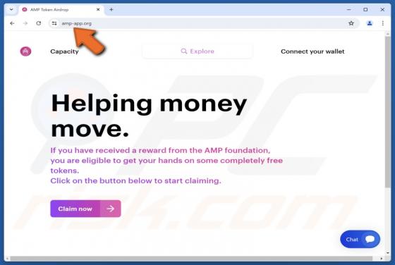 Amp Token Airdrop Scam