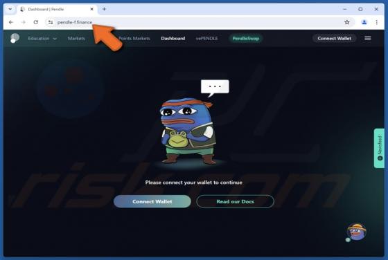 Fake PendleSwap Website Scam