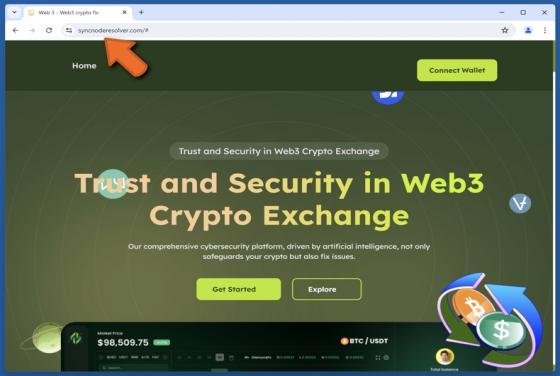 Fake Web3 Crypto Exchange Platform