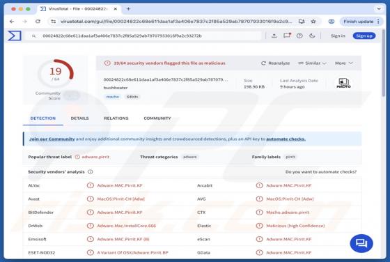 Bushbeater.app Adware (Mac)