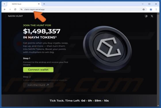 NAYM Token Airdrop Scam