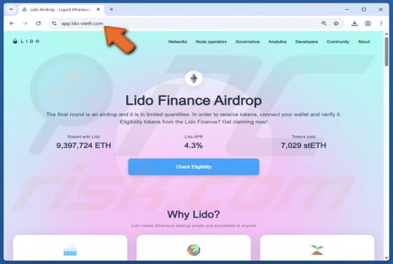 Lido Finance Airdrop Scam