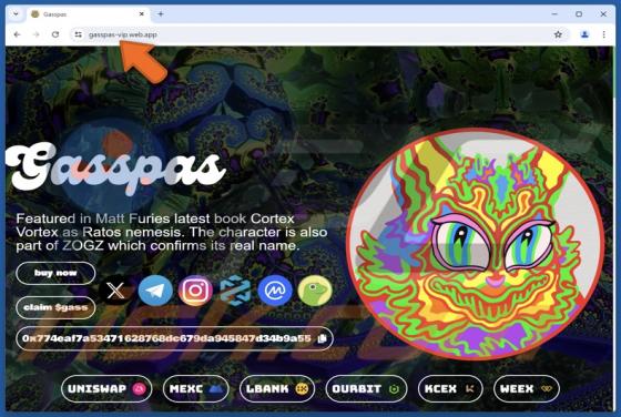 Fake Gasspas (GASS) Website Scam