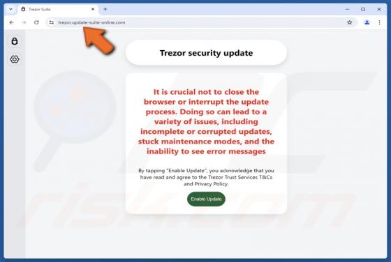 Trezor Security Update Scam