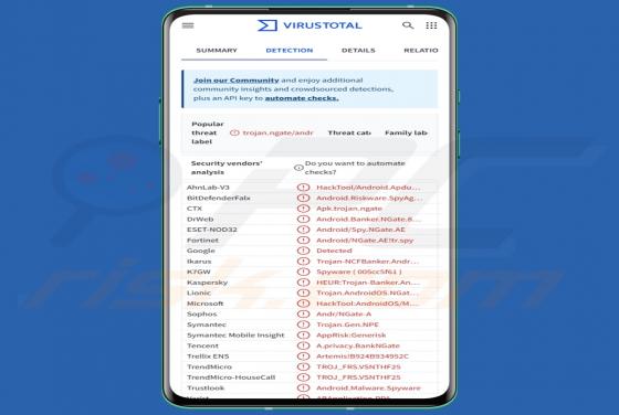 PhantomCard Banking Trojan (Android)