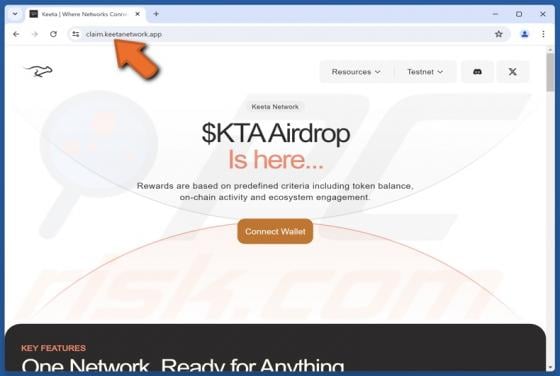 Keeta ($KTA) Airdrop Scam
