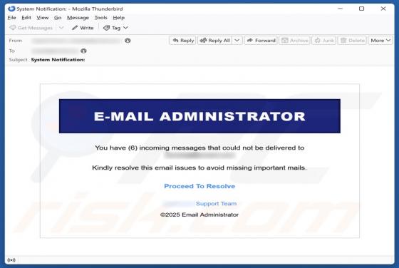 E-mail Administrator Scam