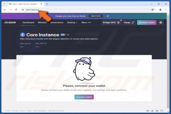 Fake Aave App Website Scam