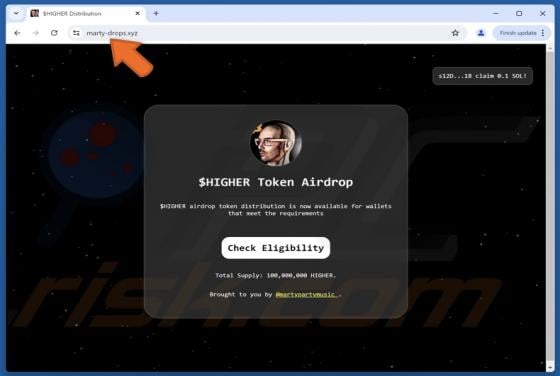 $HIGHER Token Airdrop Scam