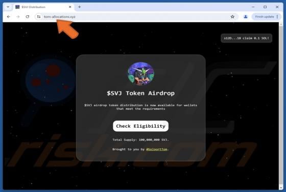 $SVJ Token Airdrop Scam