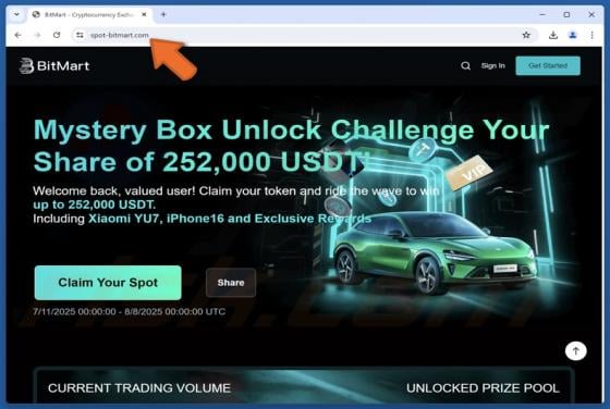 BitMart Rewards Scam