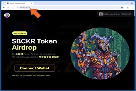 $BCKR Airdrop Scam