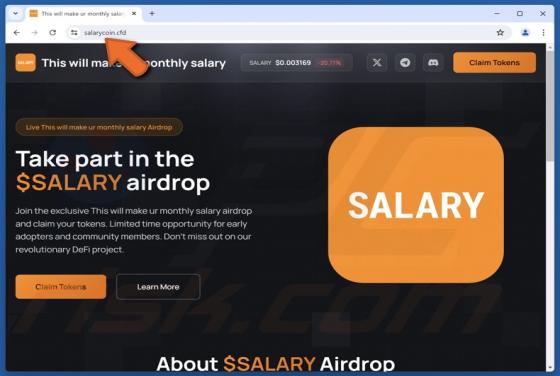 $SALARY Airdrop Scam
