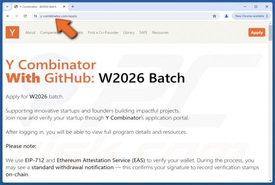 Y Combinator - W2026 Batch Scam