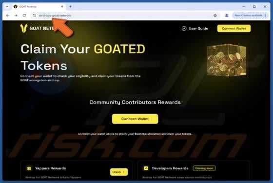 Goat Network Airdrop Scam