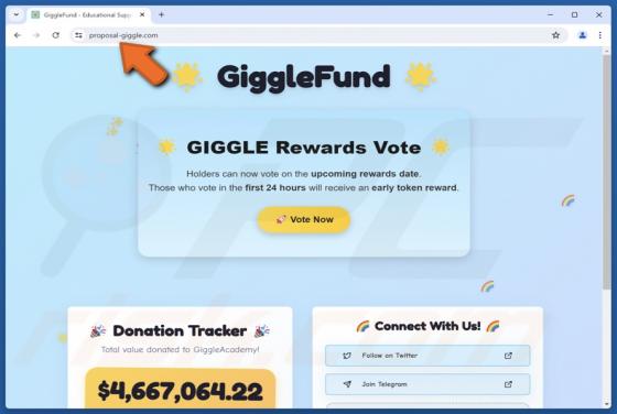 Giggle Fund ($GIGGLE) Vote Rewards Scam