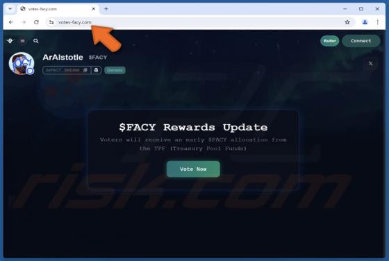 ArAIstotle ($FACY) Vote Reward Scam