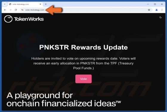 PunkStrategy ($PNKSTR) Vote Rewards Scam