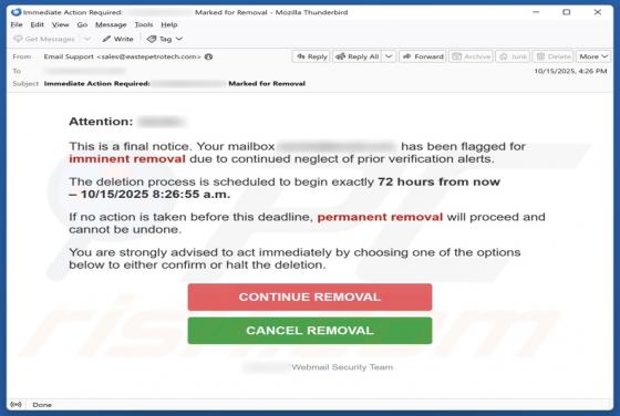 Neglect Of Prior Verification Alerts Email Scam