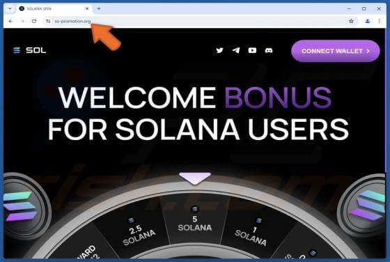 Bonus For Solana Users Scam