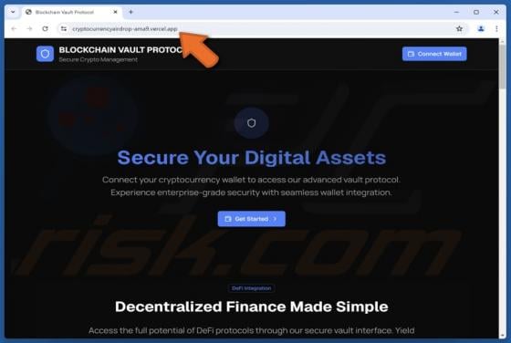 Fake Blockchain Vault Protocol Scam