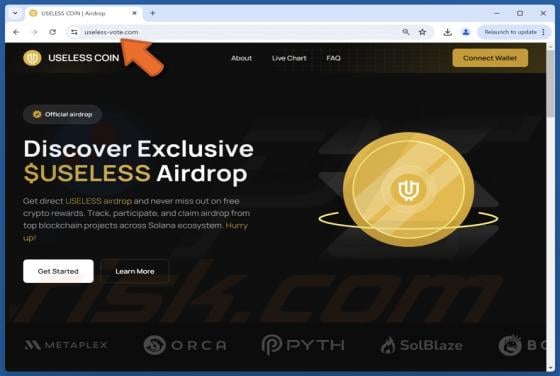 Useless Coin Airdrop Scam