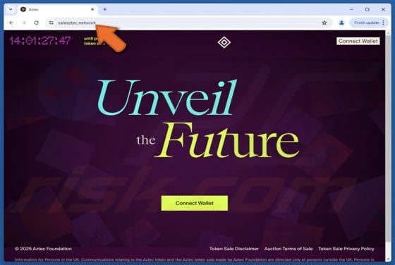 Fake Aztec Token Public Sale Scam