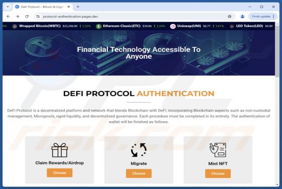 DeFi Protocol Authentication Scam