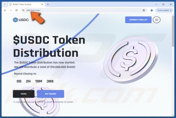 USDC Token Distribution Scam