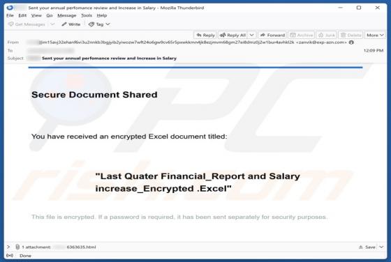 Secure Document Shared Email Scam