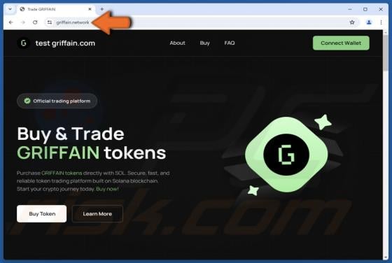 Fake Griffain Website Scam
