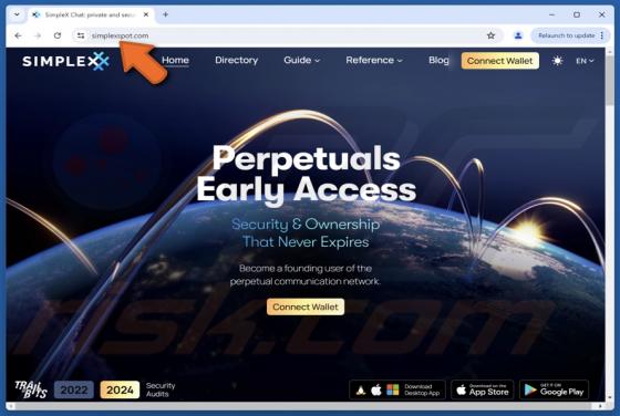 Fake SimpleX Chat Website Scam