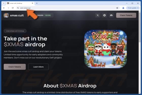 Xmas Cult (XMAS) Airdrop Scam