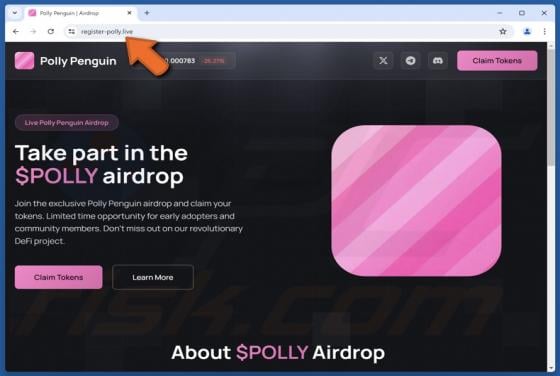 Polly Penguin ($POLLY) Airdrop Scam