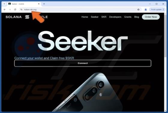 Fake Solana Seeker Website Scam