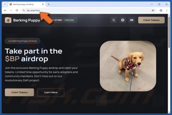 Barking Puppy ($BP) Airdrop Scam
